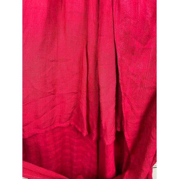 L*Space Goa Dress Red Pink XS Maxi Wrap Swim Coverup Resort Beachy Gauzy Coastal - Picture 11 of 12